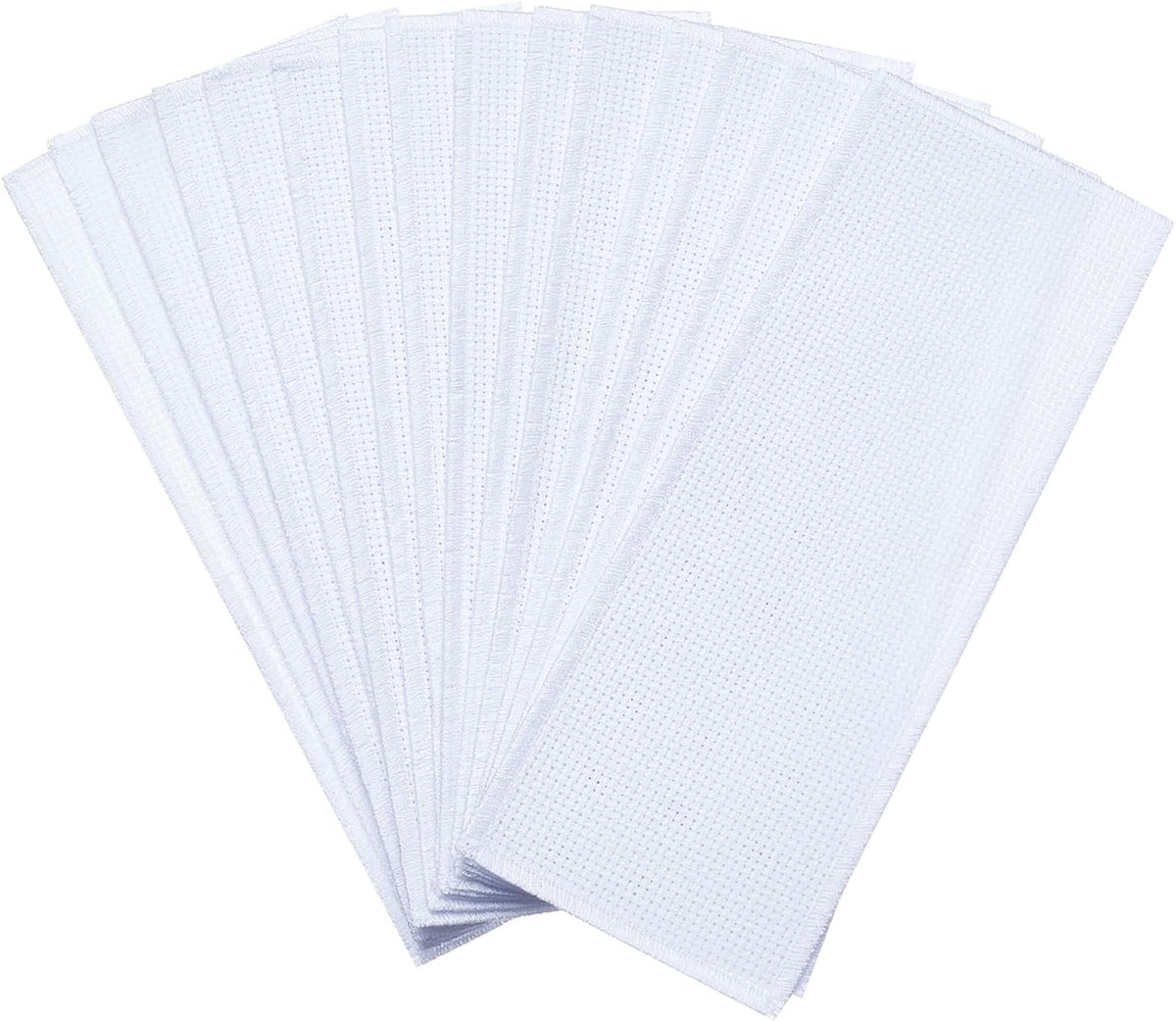 Markering blanco pagina met kruissteek 20 stuks merkpagina van katoen met geborduurde rand rechthoekige naai-accessoires voor naaldwerk, knutsel- en knutselprojecten