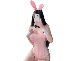 Vrouwen Sexy Bunny Anime Rollenspel Lingerie Bunny Kostuum Meisje Pak Senpai Cosplay Konijn Outfit Leuke Oren