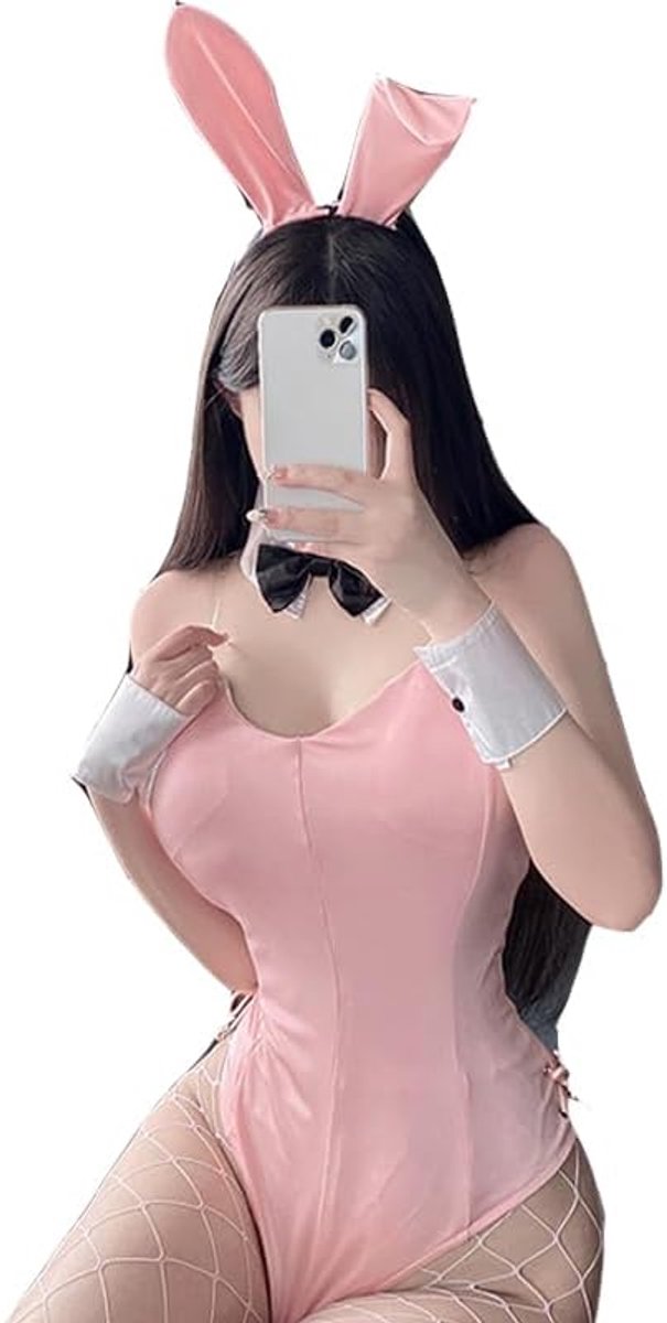 Vrouwen Sexy Bunny Anime Rollenspel Lingerie Bunny Kostuum Meisje Pak Senpai Cosplay Konijn Outfit Leuke Oren
