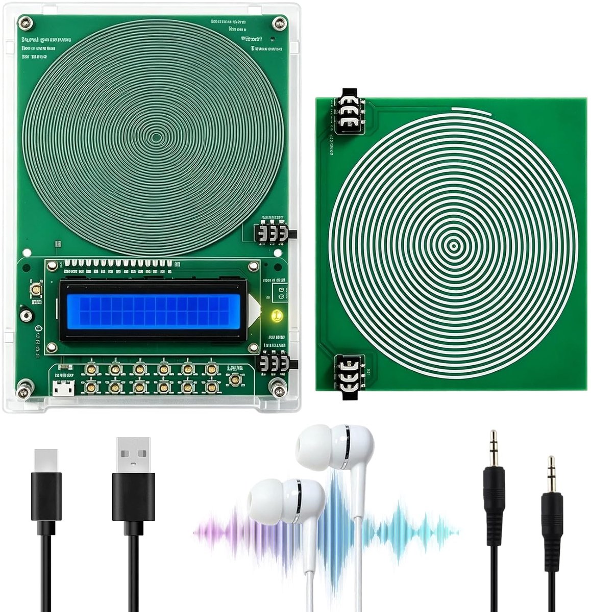 7,83 Hz met display, 0,1 Hz tot 99999 Hz, draagbare golfgenerator voor thuis en op kantoor, instelbare frequentiegeneratoren voor ontspanning, slaap en concentratie in het