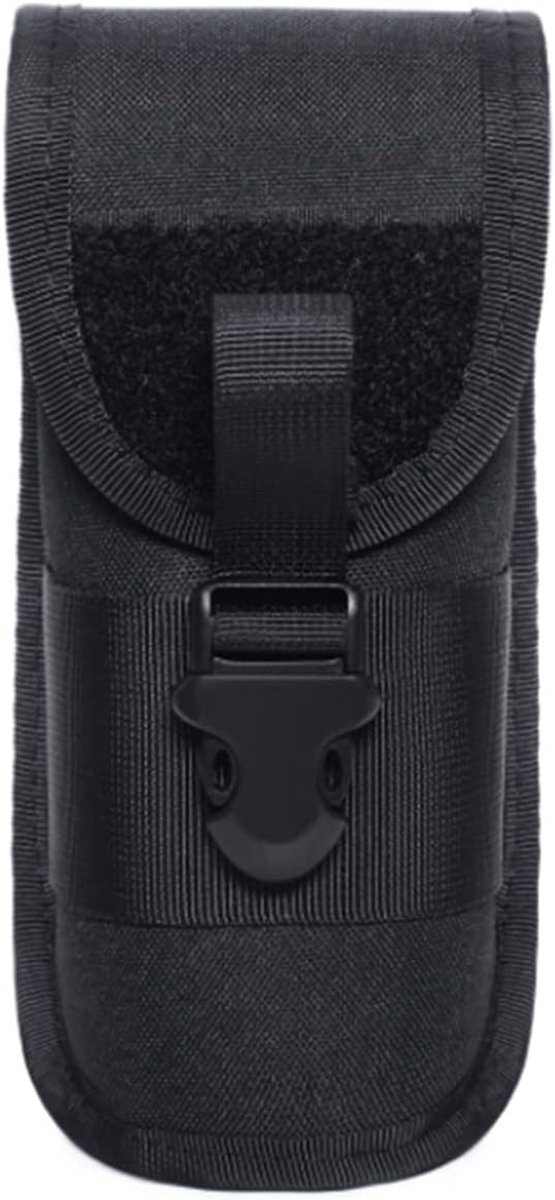 Brillenkoker Zwart van 600D Nylon - Stevige Beschermhoes met Gespsluiting voor Bril en Zonnebril - Schokbestendige Opbergbox voor Outdoor Gebruik
