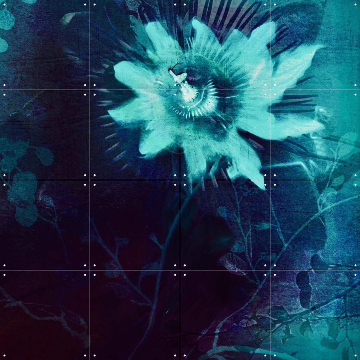 IXXI Lighting Flower, RAR Kramer - 80 x 80 cm - Gratis ophangtool - Grote wanddecoratie en posters - Digitale Kunst, Kleurrijk, Surrealisme, Abstract