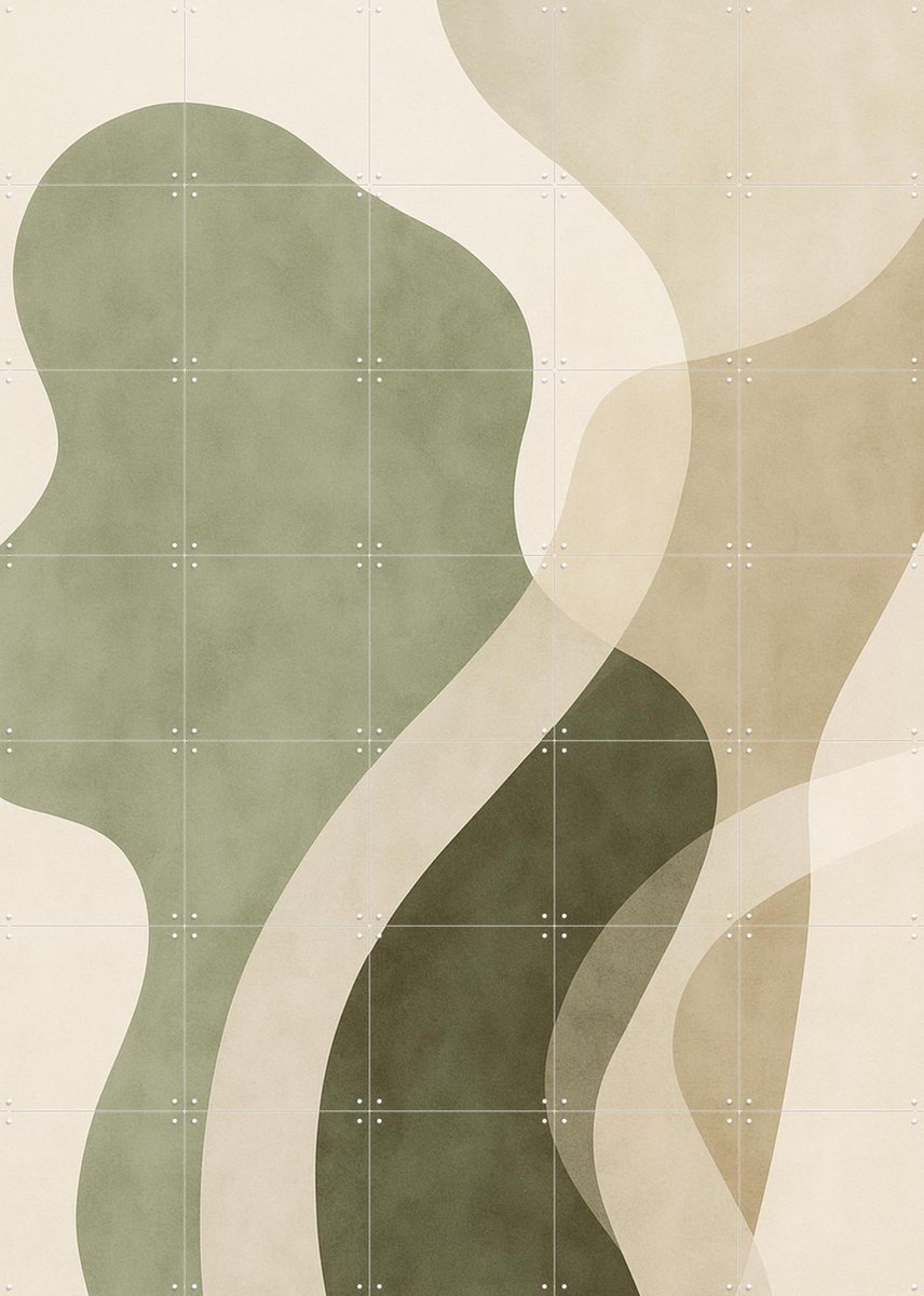 IXXI Abstract No 12, Seaways - 100 x 140 cm - Gratis ophangtool - Grote wanddecoratie en posters - Illustraties, Minimalisme, Modern, Geometrische