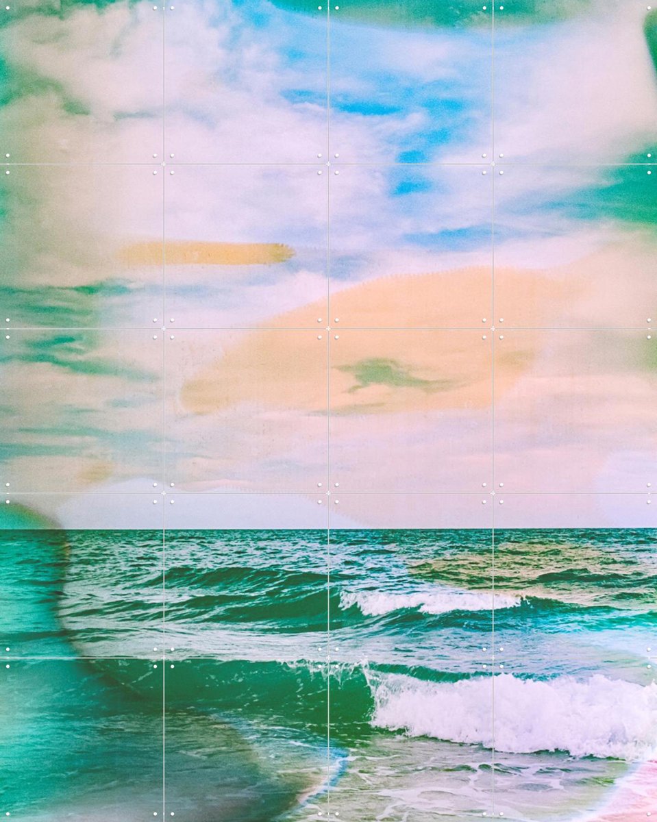 IXXI Sea You Later, Amber Lauder - 80 x 100 cm - Gratis ophangtool - Grote wanddecoratie en posters - Geometrische Kunst, Speels, Illustraties