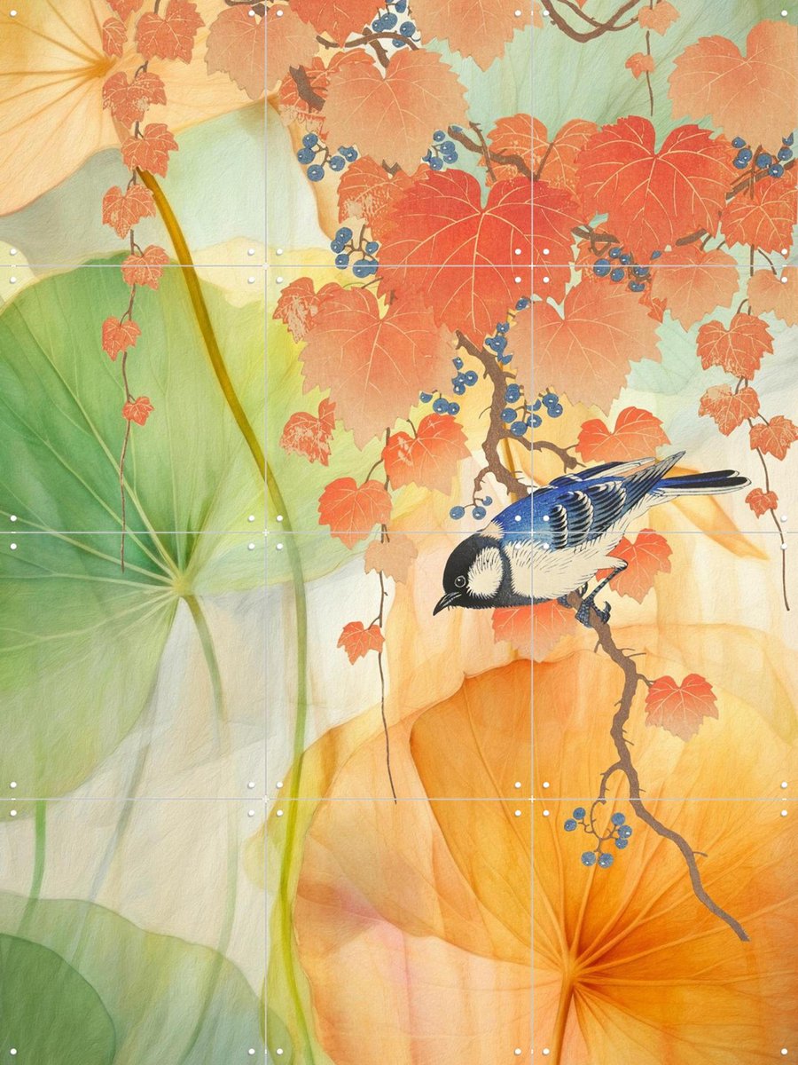 IXXI Le Printemps d'Ohara, Marja van den Hurk - 60 x 80 cm - Gratis ophangtool - Grote wanddecoratie en posters - Gemengde Technieken, Studeerkamer