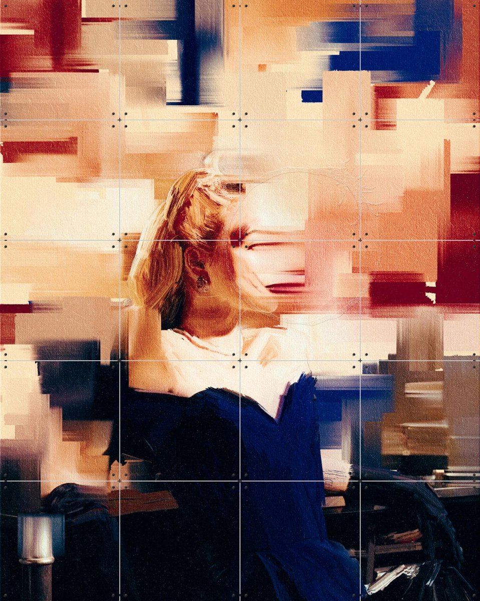 IXXI Abstract Woman, Vineet Suresh - 80 x 100 cm - Gratis ophangtool - Grote wanddecoratie en posters - Digitale Kunst, Modern, Gemengde Technieken