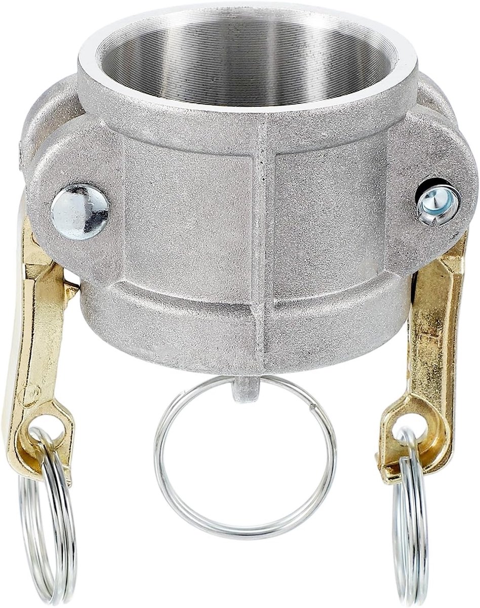 1 pak 1,2 inch aluminium nokvergrendelingsfittingen - mannelijke adapter x vrouwelijke NPT-draad, snelkoppeling nokvergrendeling slangmontage, corrosiebestendig (deel DC Cam groeftype)