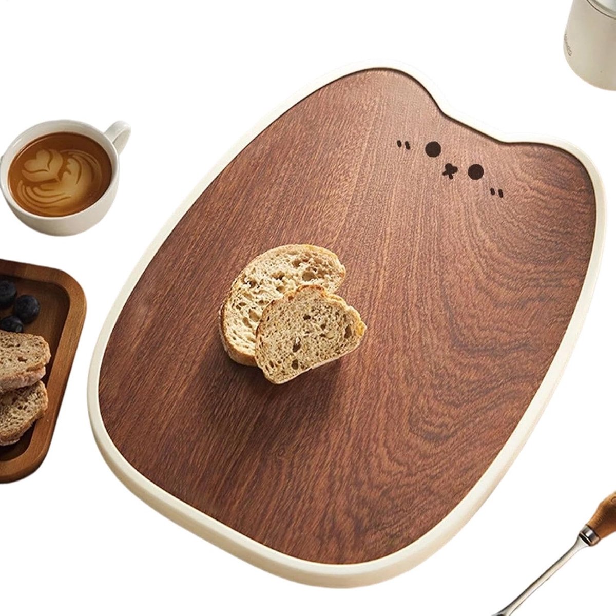 Houten Snijplank Diervormig Dubbelzijdig Voedselveilig Dienblad | Houten Keuken Snijplank Geschikt voor Snacks, Kalkoen, Steak, Vlees, Brood, Vis, Hapjes, Bakken, Buiten, Picknick en
