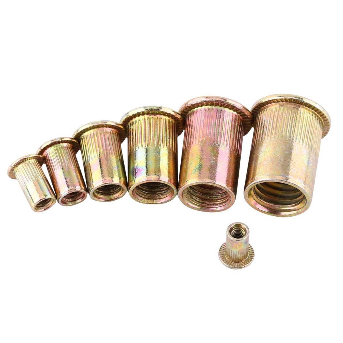 100 / 20Pcs M3-M12 Acier au Carbone Fileté Plat Rivet écrou Bride Rivnut Attache Nutsert(M12/20pcs)