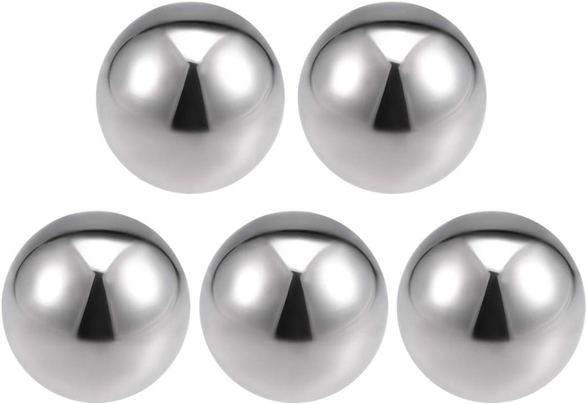 sourcing map 5 stuks 304 roestvrij staal holle kap bal bal voor leuning trap spindel palen 41mm diameter