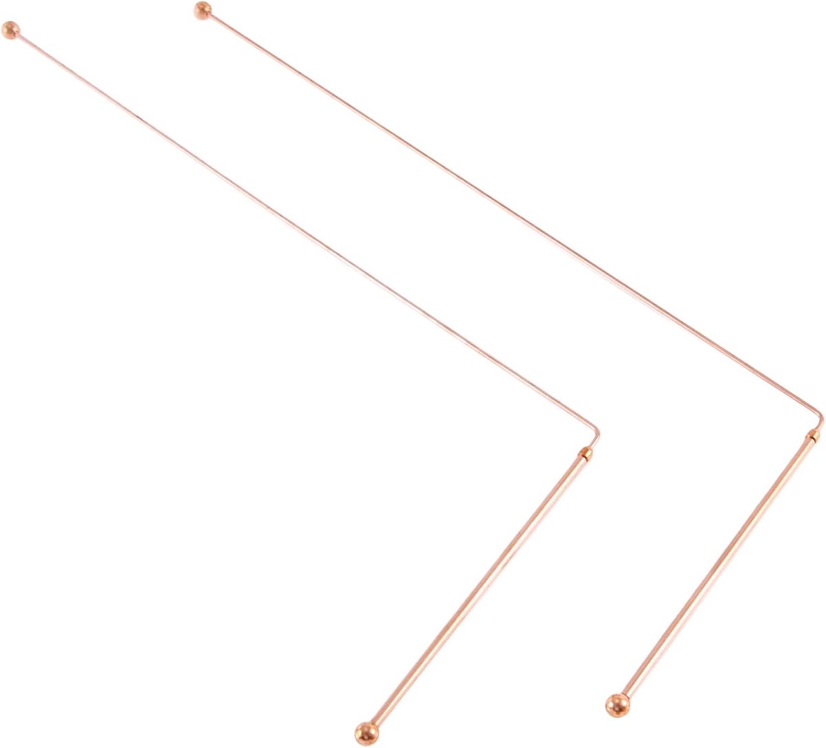 2 stuks koperen wenshengels van koper, voor - en waterdetectie, 99,9% zuiver koper