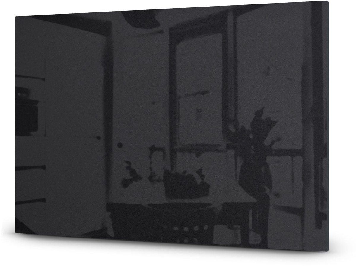 Mydesignglas Glazen Inductie Beschermer - Krasvrij Gehard Glas met Antislip - Afdekplaat voor Kookplaat - Spatscherm Achterwand Keuken - Zwart - 80x52