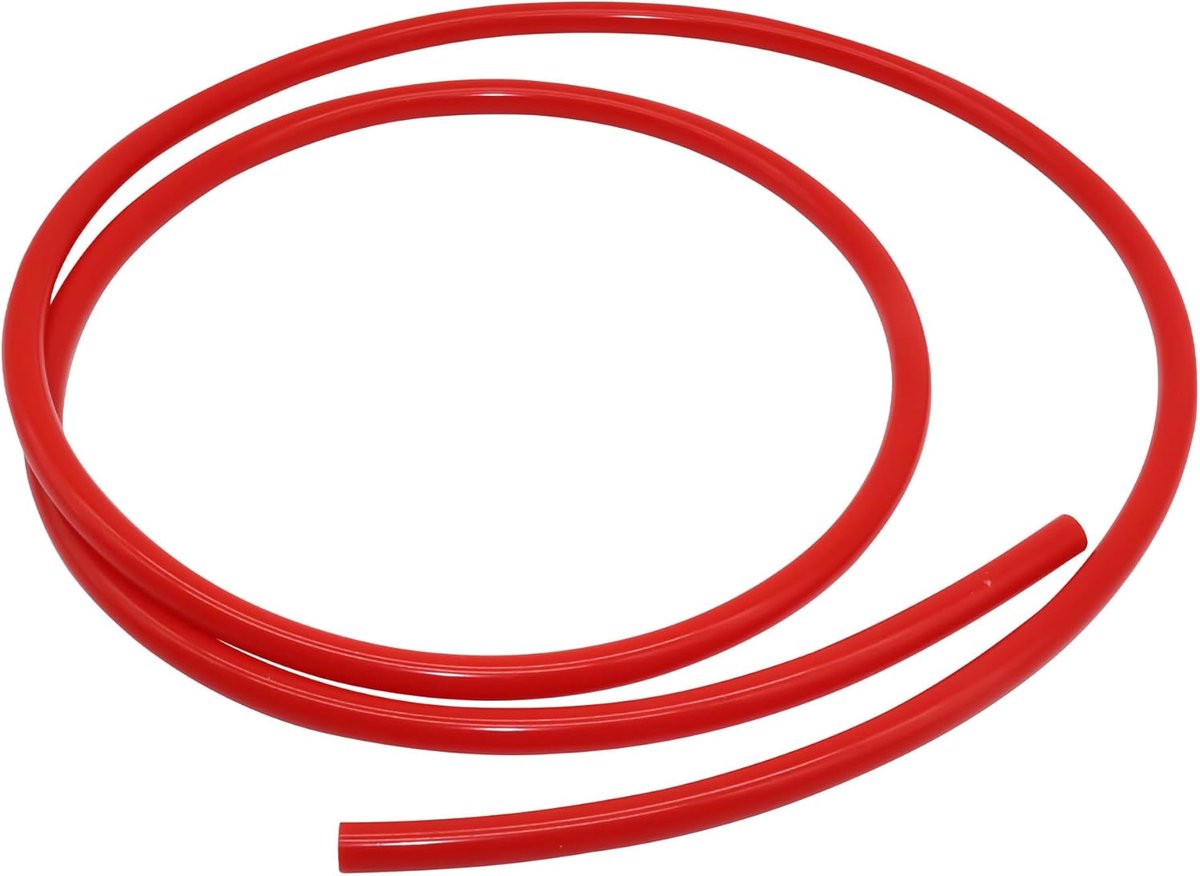 vacuümslang 5mm ID 11mm OD 3mm wanddikte 1,5 meter (4,9FT), siliconen vacuümslang voor motor (rood)