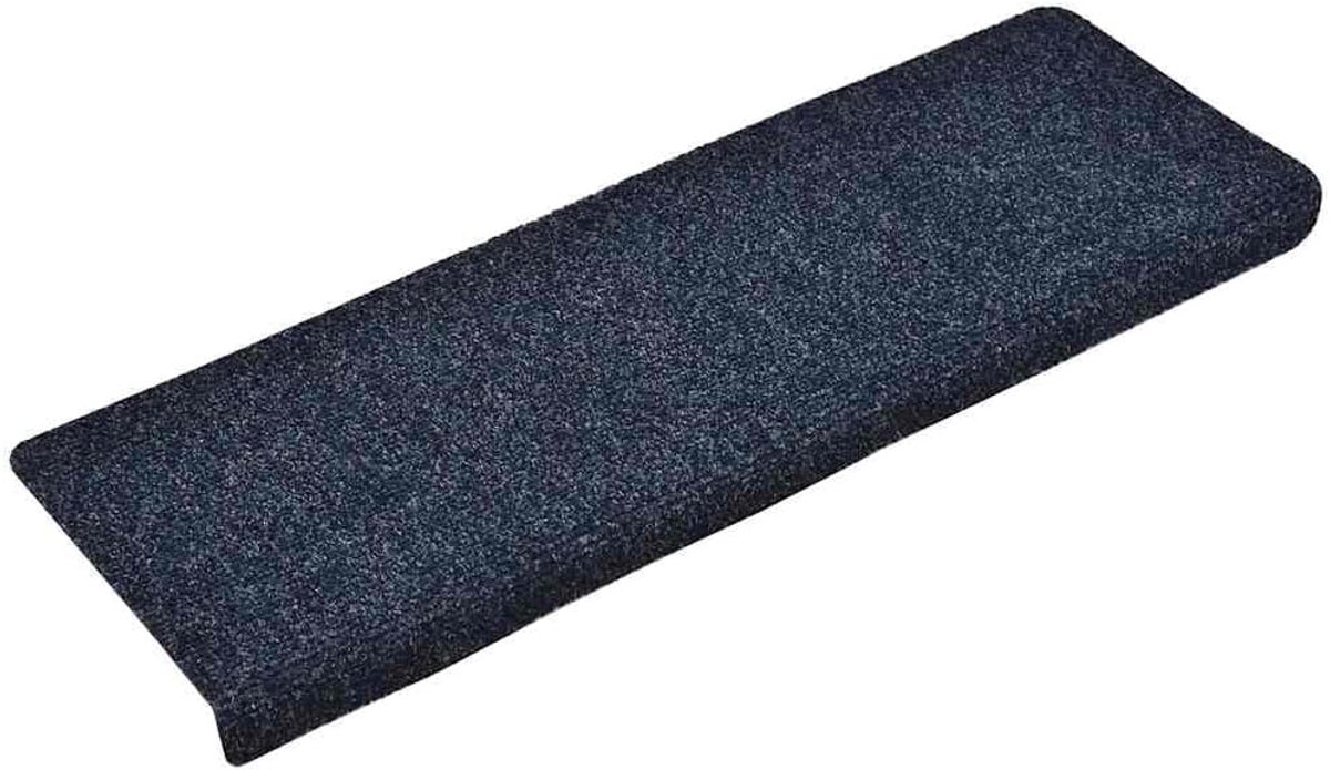 Trapmatten Zelfklevend 30 Stuks 65x21x4 Cm Blauw | Polypropyleen, Antislip Onderkant, Geluidsreductie, Machinewasbaar, Rechthoekige Rand
