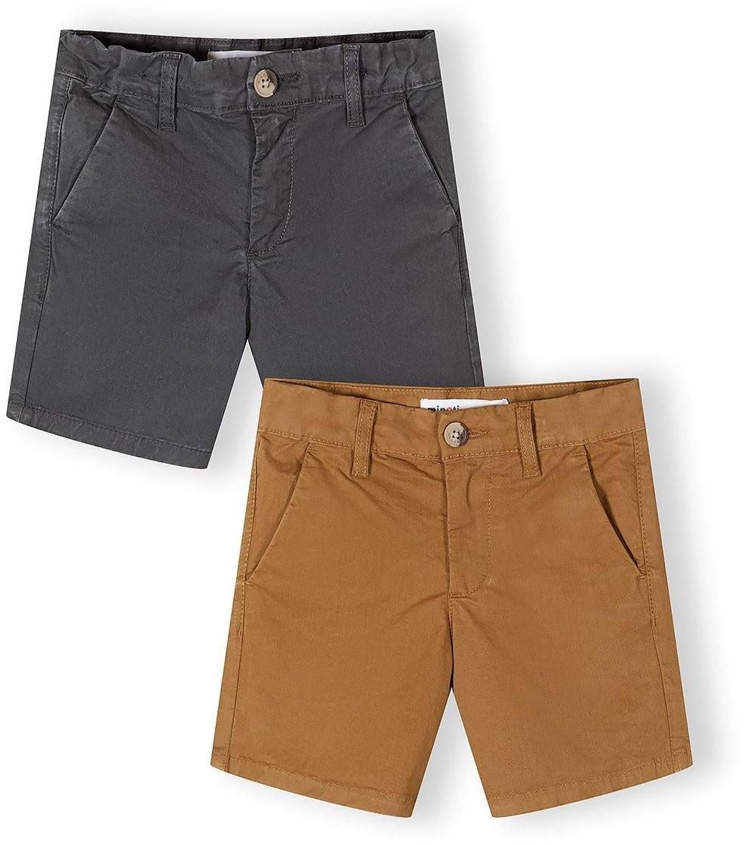 Minoti korte broek jongens chino - katoen - beige