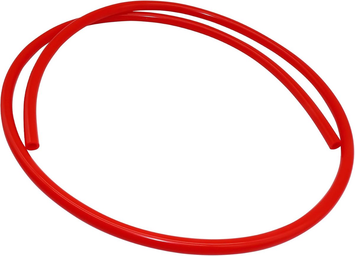 vacuümslang 6mm ID 12mm OD 3mm wanddikte 1,5 meter (4,9 voet), siliconen vacuümslang voor motor (rood)