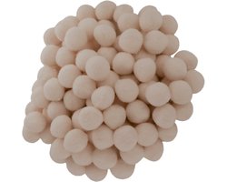 - C60462 - 100 pompons Ø 20 mm - zachtroze - van textiel - slingers om zelf vorm te geven voor hobby-korte decoratie naaien kleding borduurwerk