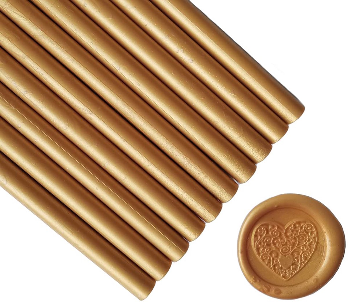 10 stuks gouden afdichtingswax sticks voor wax zegel stempel, zegellak sticks voor lijmpistool, geweldig voor huwelijksuitnodigingen, wijnpakketten, kaarten enveloppen, geschenkverpakking goud)