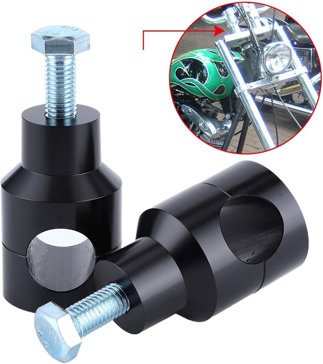 25 Mm Klem Universele Ronde Stuur Riser Beugel 1in Stuurklem Klem Mount Clamp Motorfiets Onderdelen 25mm/1.0in(Zwart 25)