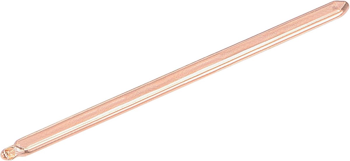 sourcing map Platte koperen heatpijp voor het koelen van laptop CPU GPU koellichaam 100 mm x 7 mm x 3 mm