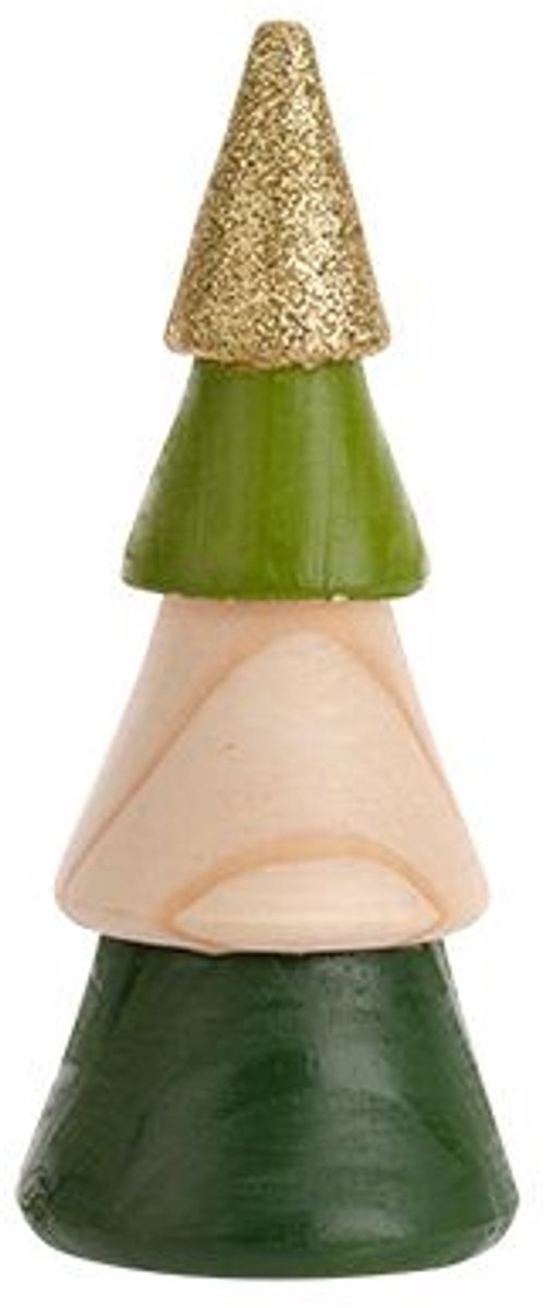 Kerstboom - Goldy Green - dia.6H5,5cm - hout