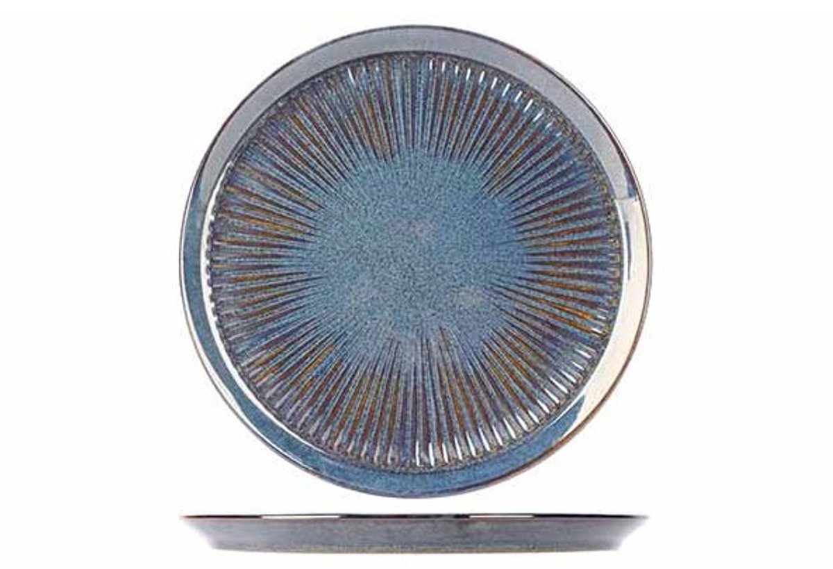 Solas Blauw Plat Bord D24cm