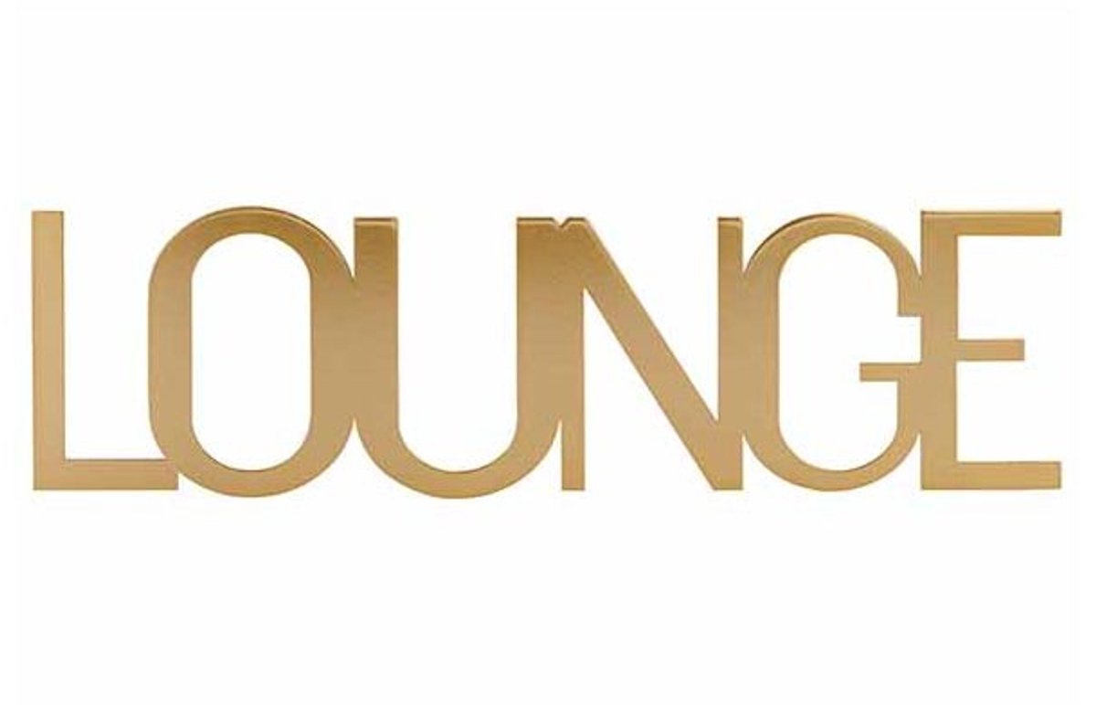 Letterdeco Lounge Wall Hanger Goud 36x,5 Xh10cm Langwerpig Metaal