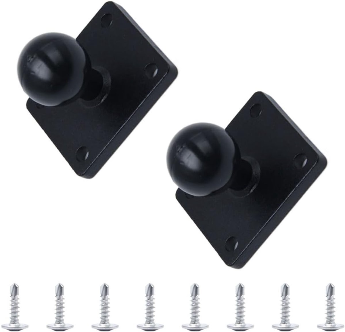 2 stuks 1 inch kogelmontagebasis voor houder accessoires fiets motorfiets | Ram Mount Motorhouder, basisadapter met bolkop, diamantmontagebasis van aluminium