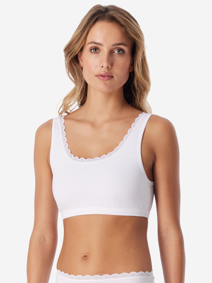 Uncover by Schiesser Bustier Cotton Lace Wit