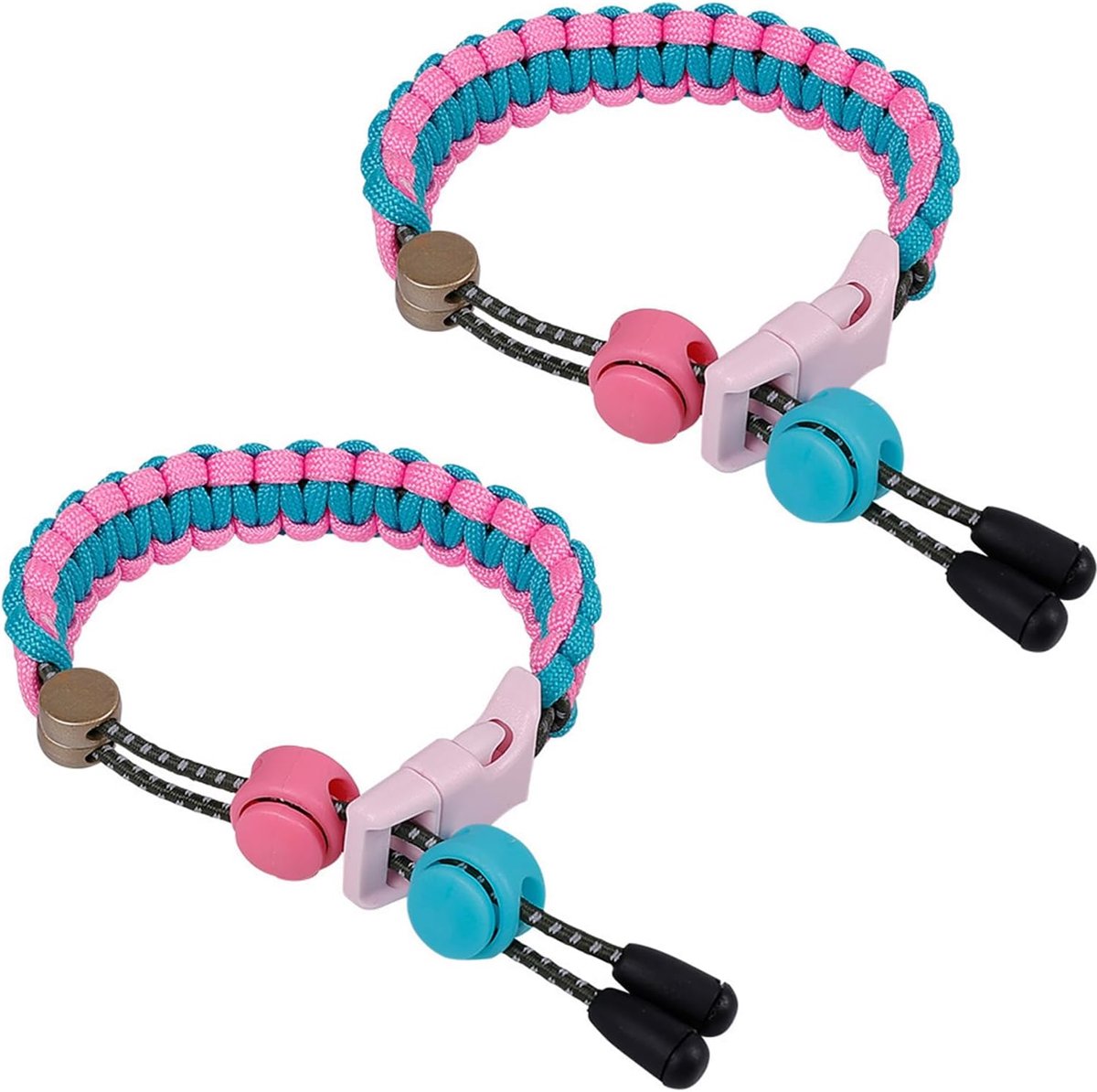 2 stuks broekklem fiets broekbescherming fiets roze blauw 31-45cm | Fietsclips broek dames broekklem fiets broek rubber reflecterende band nylon voor fietsen, joggen en bergbeklimmen