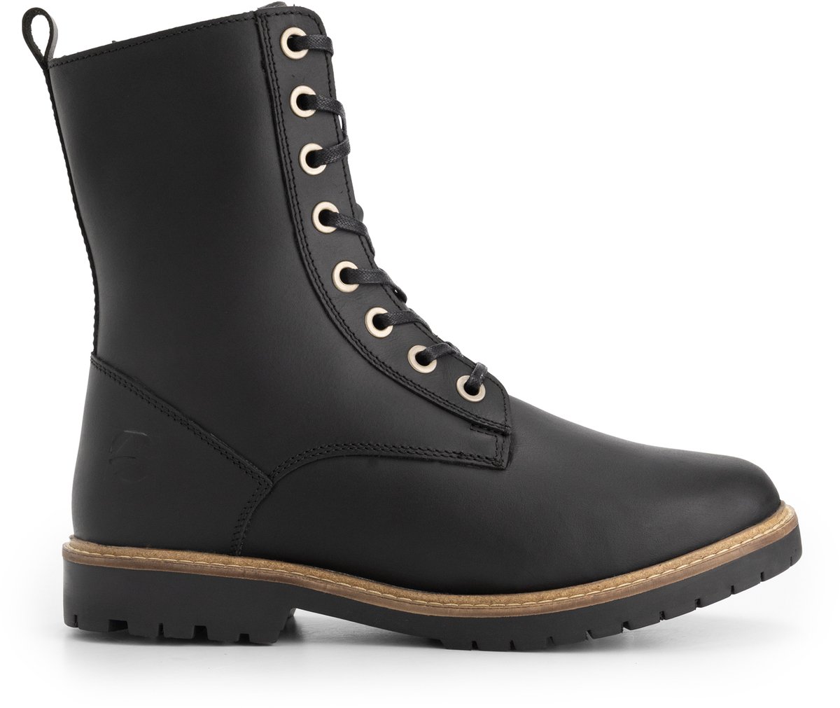 Travelin’ Torpsund Dames Veterboots met rits Wol gevoerd Zwart