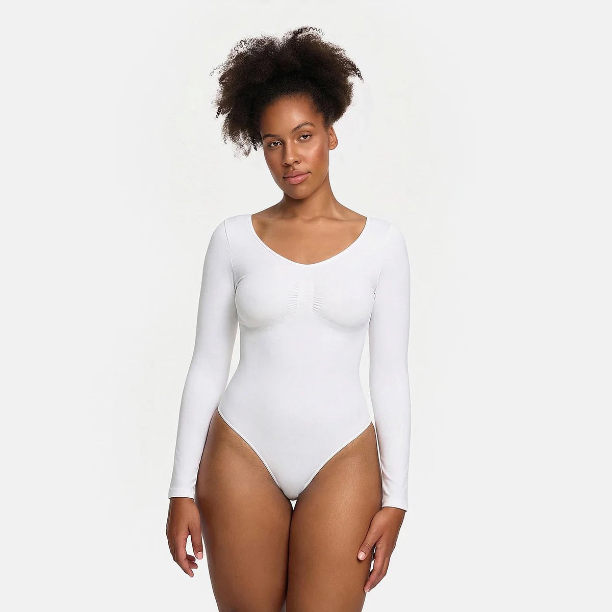 cfab by creamy fabrics Creamy Fabrics - Bodysuit Sculpting Shapewear Lange Mouwen - Ademend - Anti-Zweet - Ultra Zacht - Maximaal Comfort - Sculptend - Ideaal Voor Een