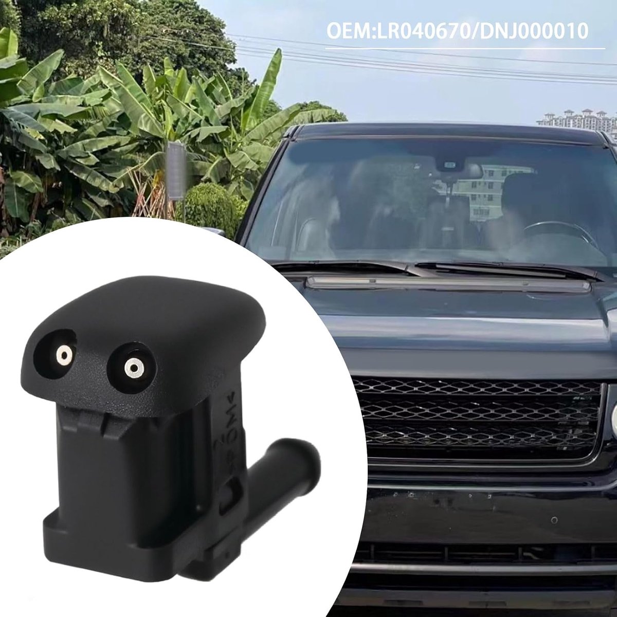 Lord of the Tools 1 st Ruitensproeiers Nozzle Voorruit Wasmachine Ruitenwisser Nozzle Jet Compatibel met Range Rover L322 (2002-2012), OEM LR040670