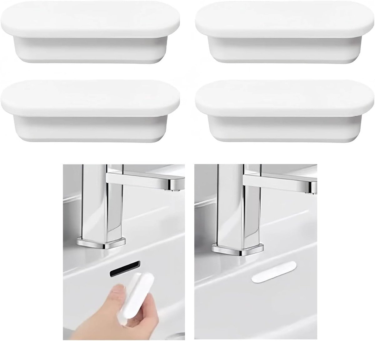 wastafelbekleding overloopdop van silicagel waschbecken overloopring universele overloop afvoerkap waterkraan overloop afdekking overloopgat vervanging voor keuken en badkamer