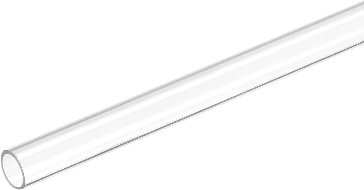 sourcing map Kunststof buis stijf polycarbonaat ronde buis helder 0,31" (8mm) binnendiameter 0,4" (10mm) buitendiameter 245mm) hoog effect voor verlichting modellen waterleidingen