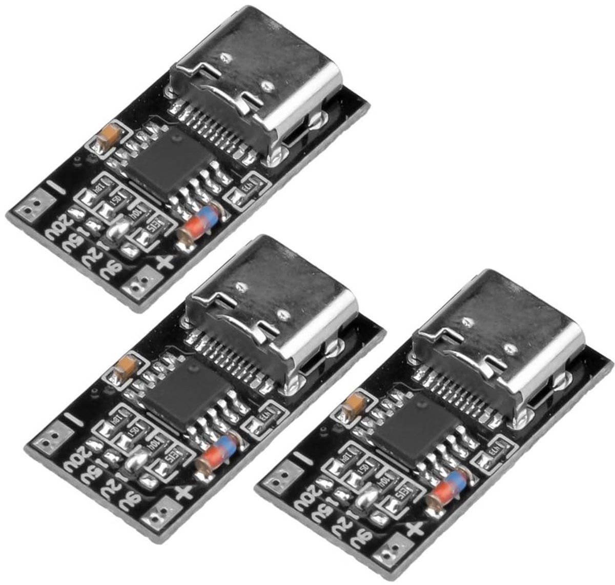 3 stuks PD/QC/AFC Decoy Board USB C Fast Charge Boost Module PD3.0 2.0 PPS/QC4 + FCP AFC Type-C Trigger Polling Detector Power Module