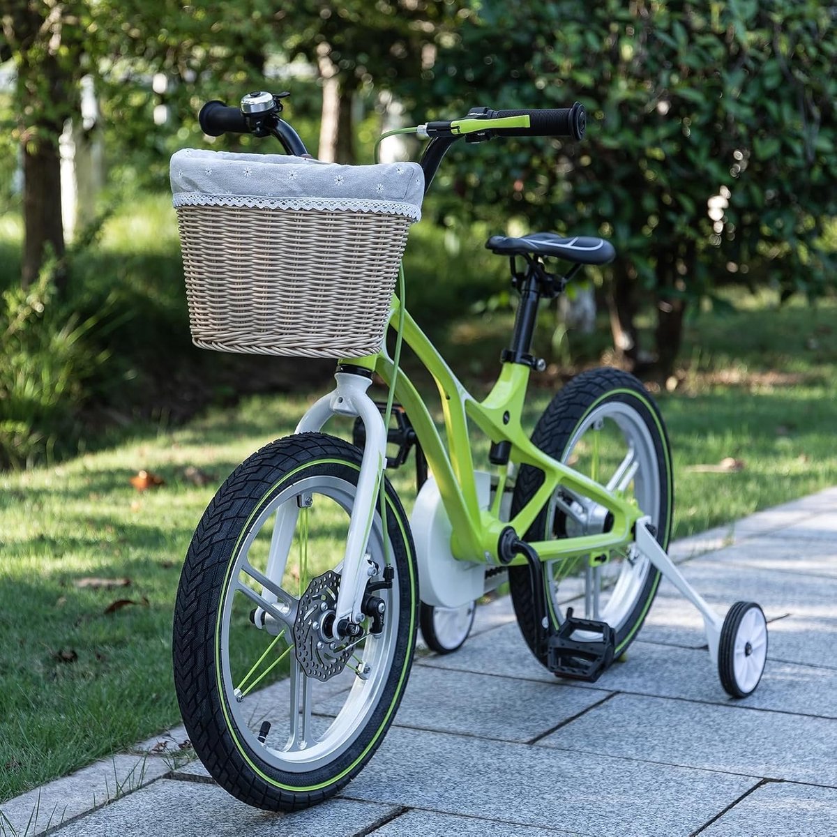 Fietsmand Gevlochten - Vintage mand - Fietsen boodschappen - Met uitneembare voering - 27x16x19 cm - Beige