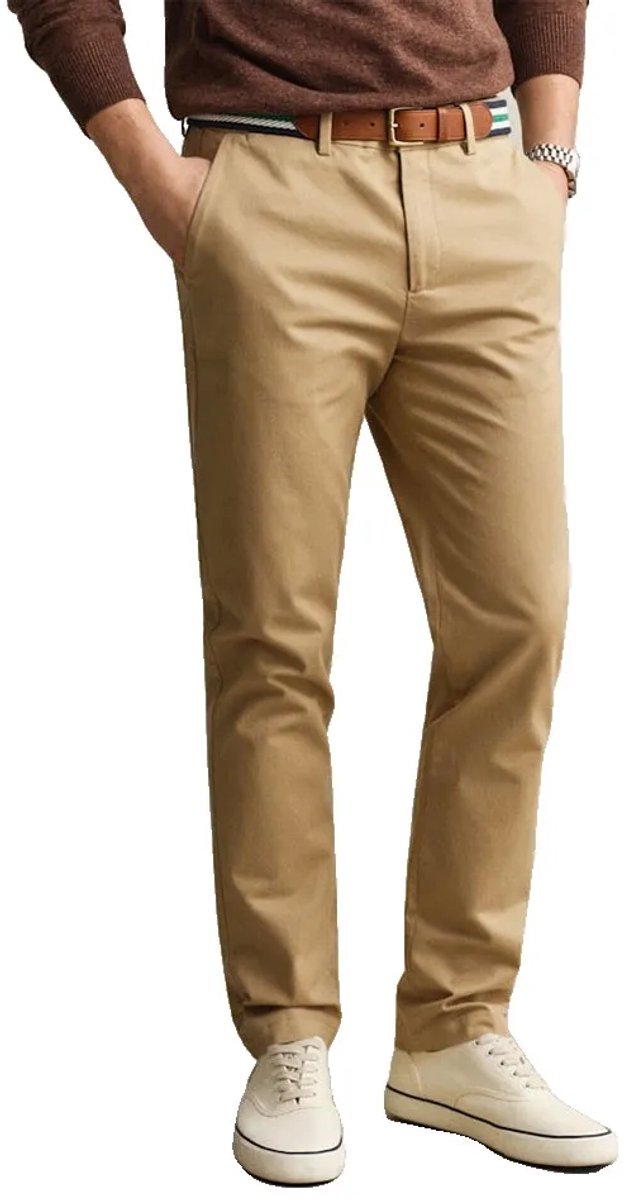 Gant Smart Slim Fit Chino Broek Beige 32 / 32 Man