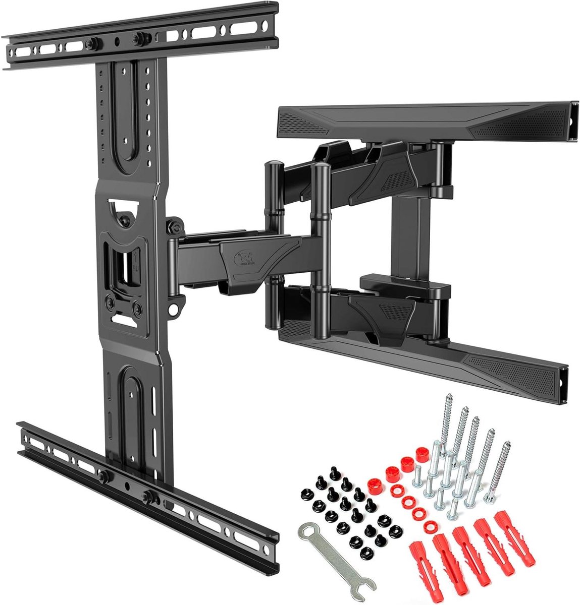 TV Muurbeugel - Draaibare Steun - Optimaal Zicht - TÜV GS Gecertificeerd - 45-75 Inch - Zwart