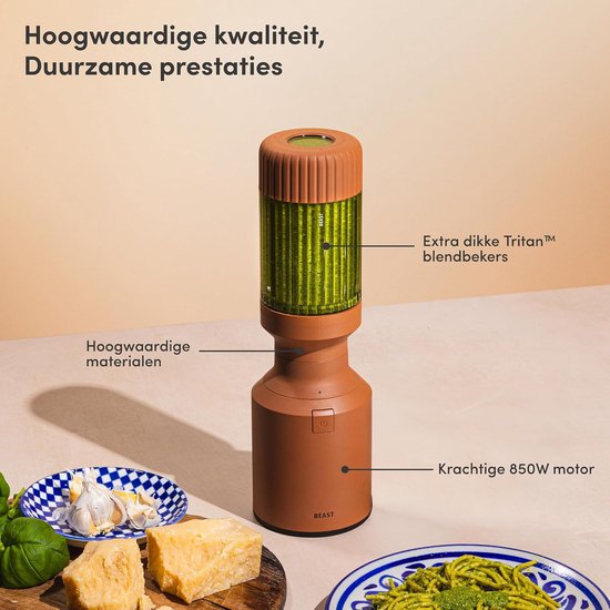 Krachtige Blender Set - Smoothie Maker Persoonlijke Blender - Gezonde Drankjes Maken - Inclusief 3 To-Go Bekers - 850 Watt — afbeelding 3