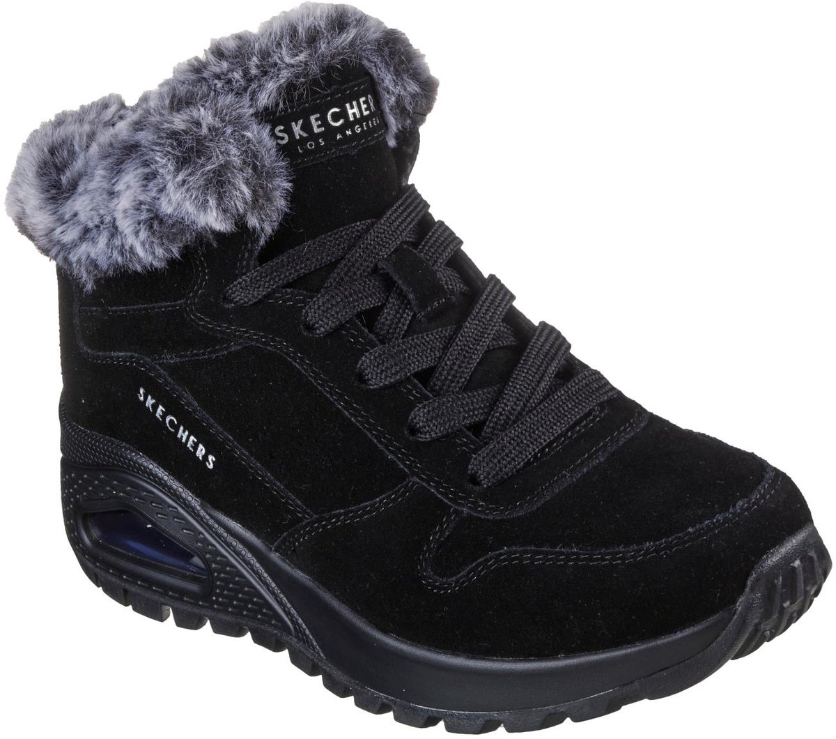SKECHERS UNO RUGGED-WINTRIN Skechers Dames Snowboots Zwart Leer - Maat 36,5