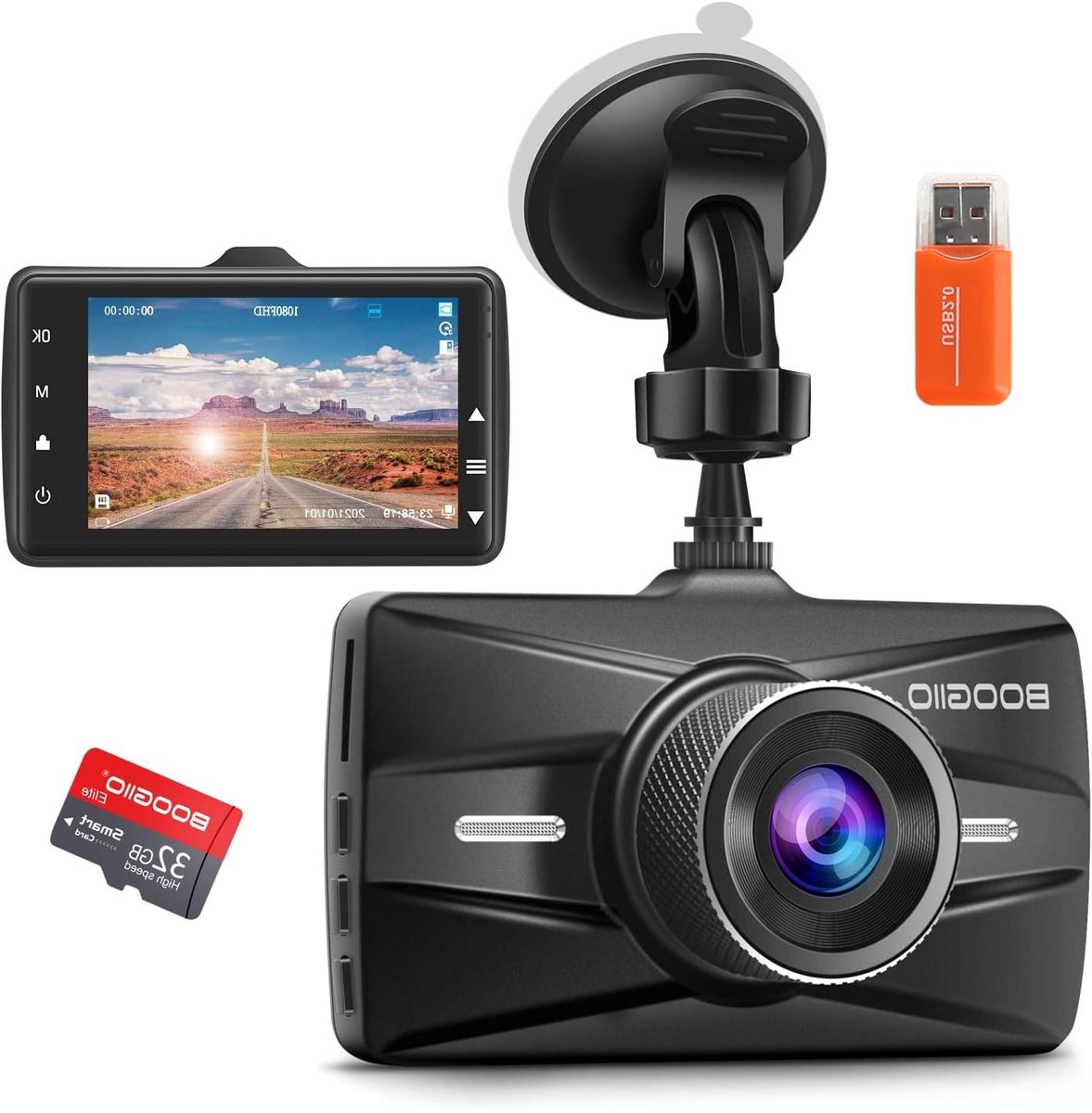 Dashcam Auto - Autocamera Rijcamera - Veilig Rijden - 1080P Full HD - 3 Inch Scherm - Zwart