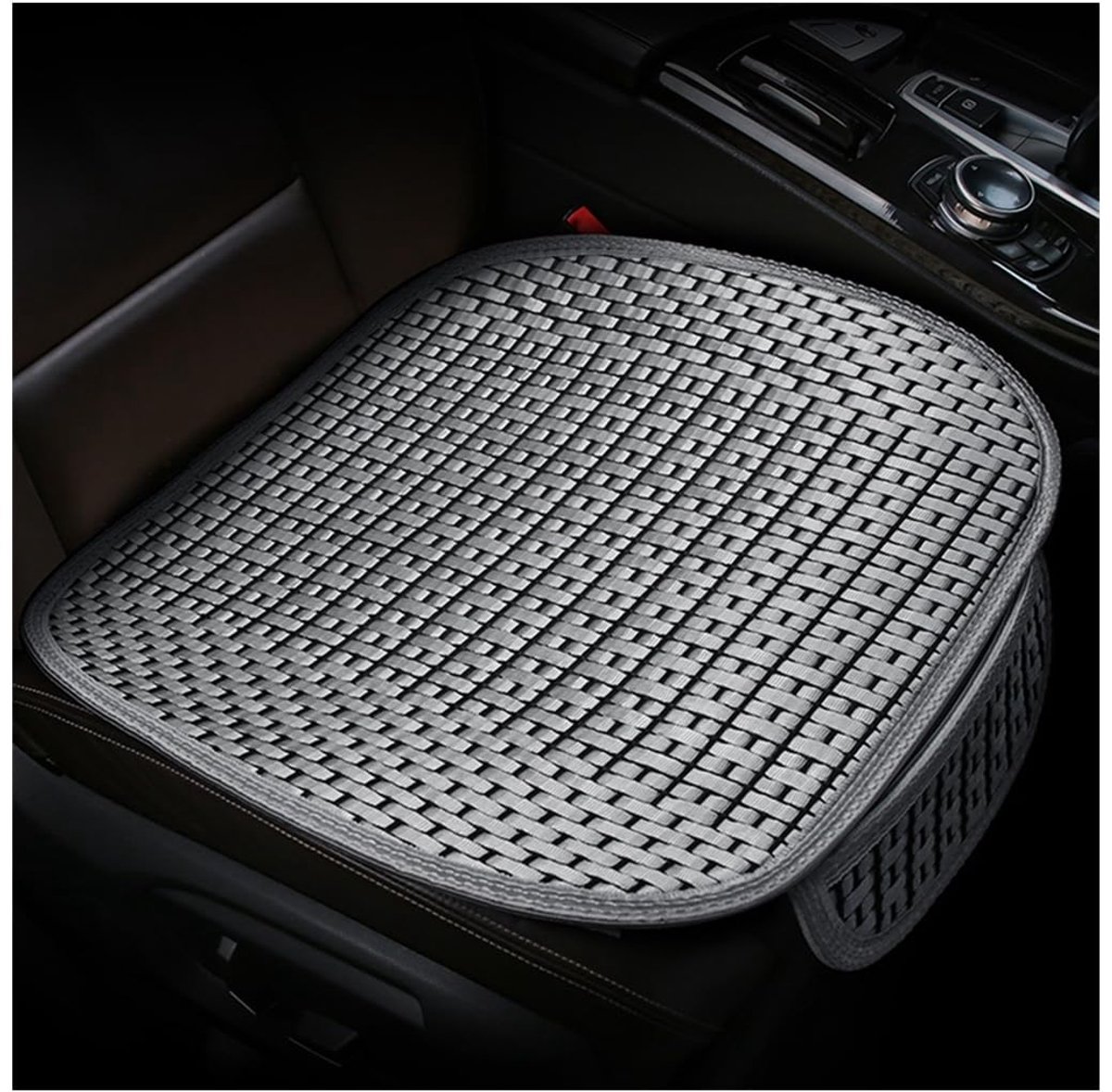 2 stuks autostoelkussen, universeel voorstoelkussen voor auto, antislip, ademende krasbestendige autostoelbeschermer, auto's ijszijde kussen zonder rugleuning, auto-accessoires (grijs)