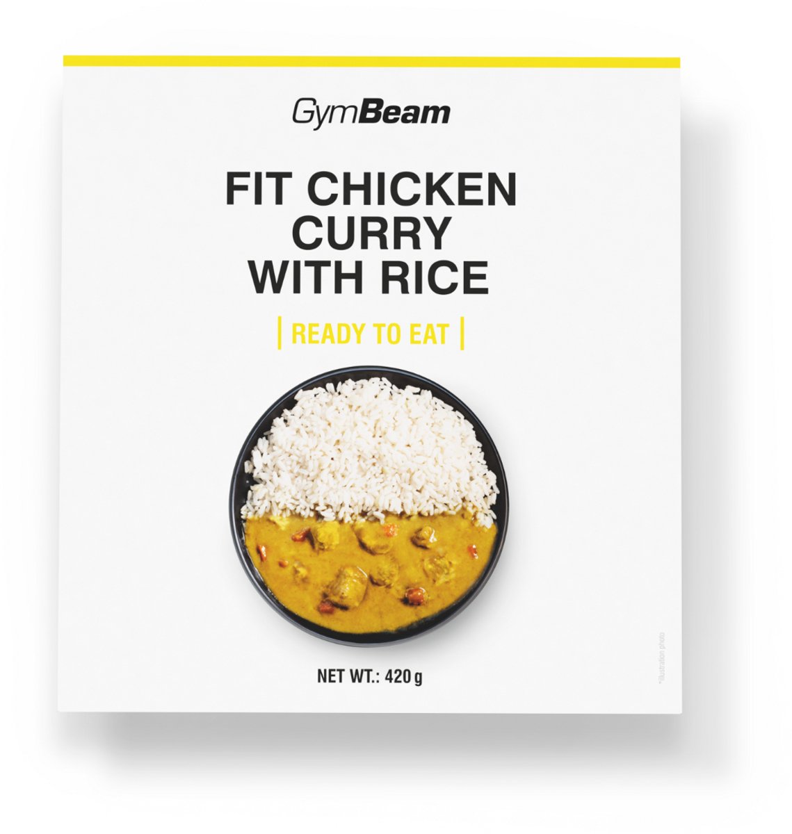 GymBeam FIT kant-en-klare kip kerrie met rijst 6 x 420 g