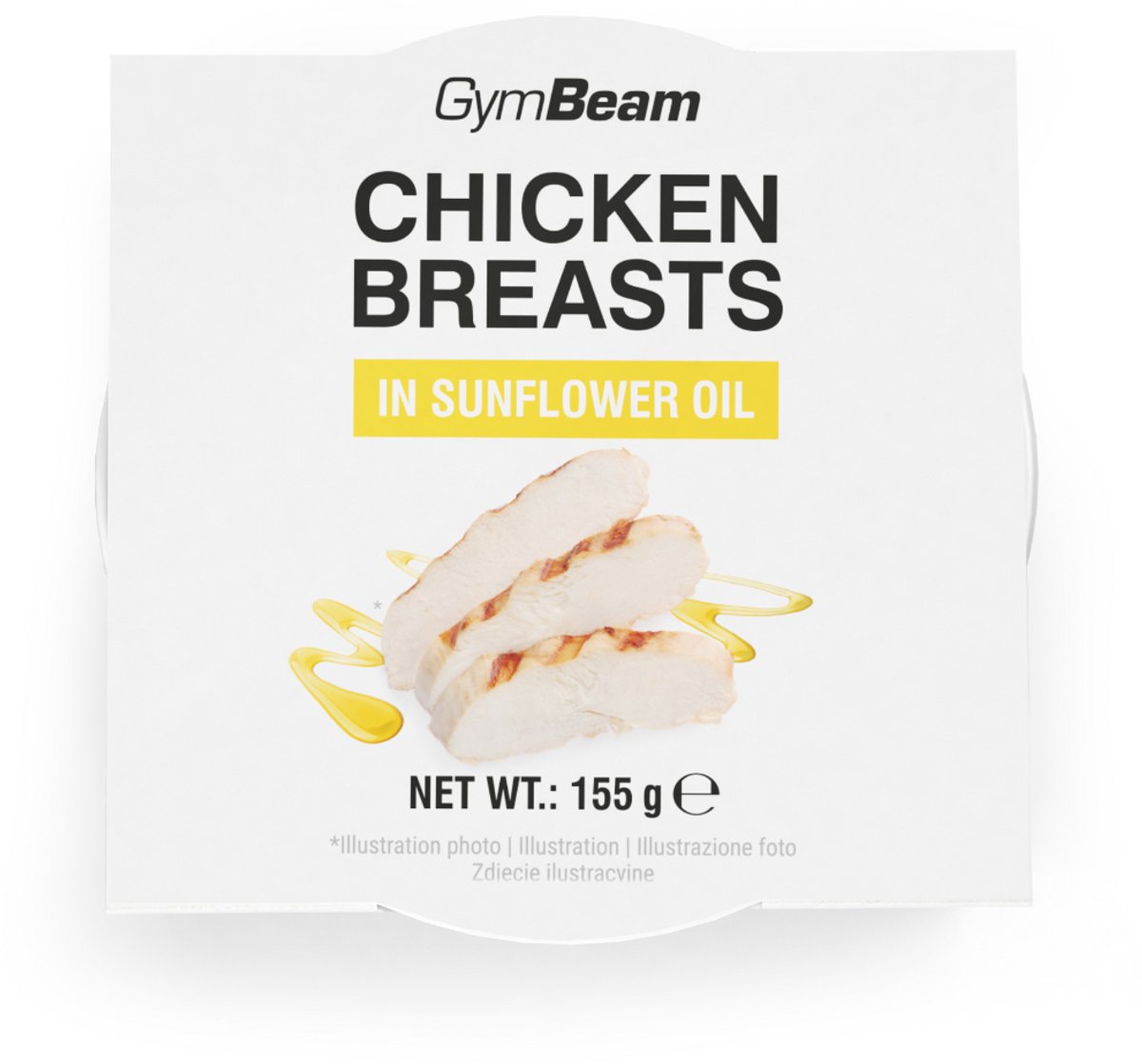 GymBeam Kipfilet in zonnebloemolie 155 g