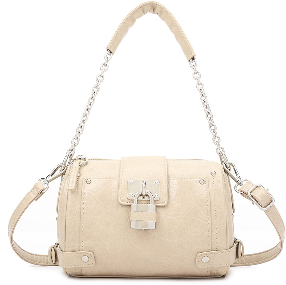 Giuliano kunstlederen schoudertas Lieselot - Dames - Beige