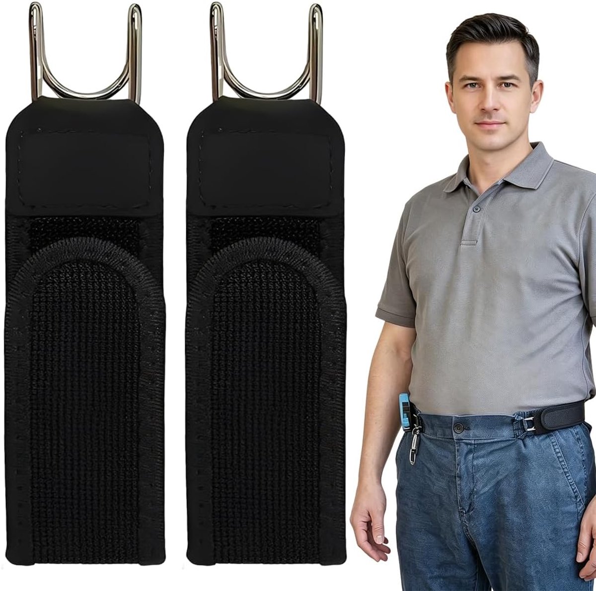 Riemen,herenriem zonder gesp,herenelastische riem,riemset zonder gesp,voor mannen en vrouwen,voor mannen en vrouwen,zwart