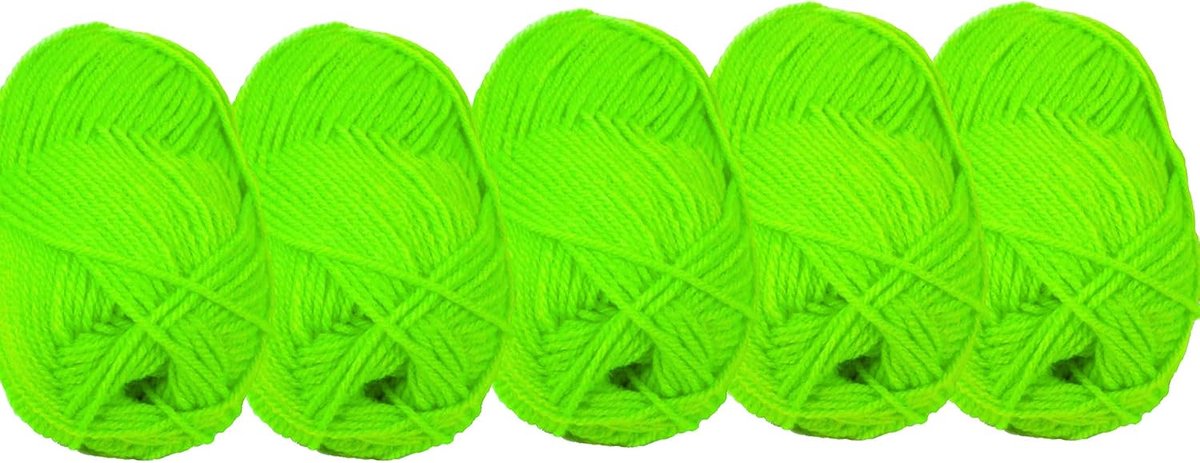 FLOOR – 5 stuks neongele draden – speciaal zwart licht – fluorescerend accessoire – string art
