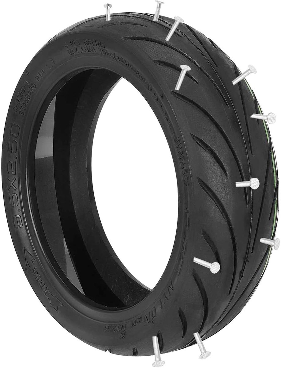 9,5 x 2,50 Zelfherstellende banden voor NIU KQi3 Sports/Pro/Max elektrische scooters, 9,5 inch tubeless banden lekvrije zelfherstellende reservewielen, met ventieldop (Zelfherstellende*2) – foto 7