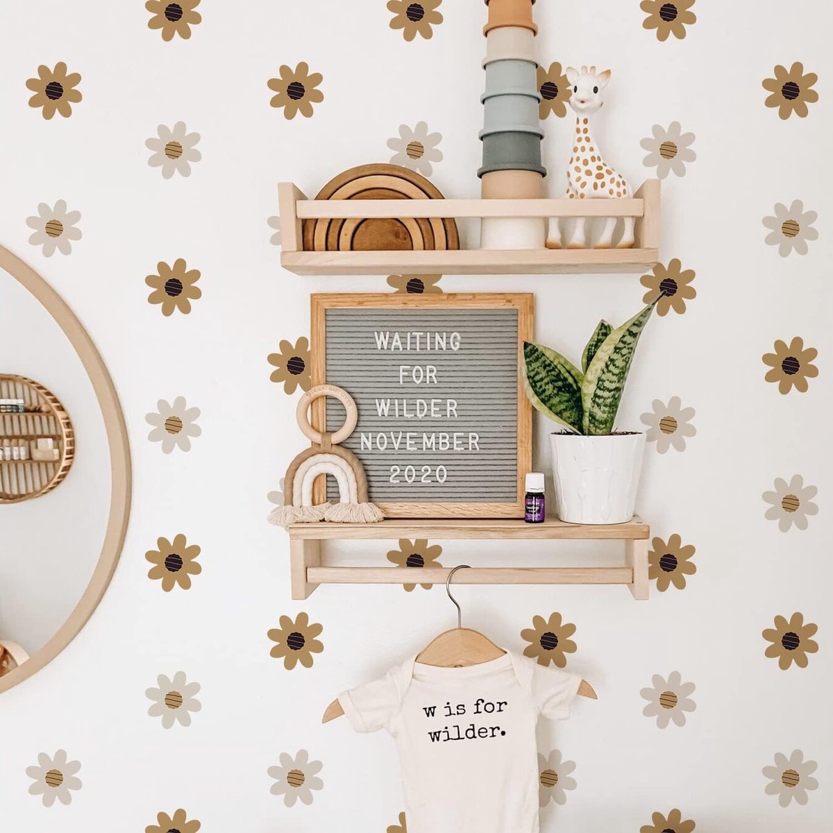 72 stuks boho madeliefjes decoratieve muurtattoo bloemen muurstickers meisjeskamer muursticker woonkamer kinderkamer babykamer slaapkamer hal zelfklevende muur sticker decoratie